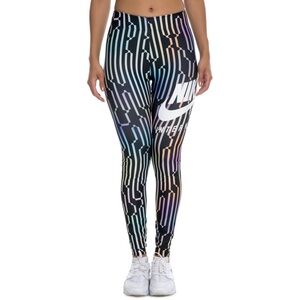 Nike International Rainbow Geometric Print Leggings Women XL